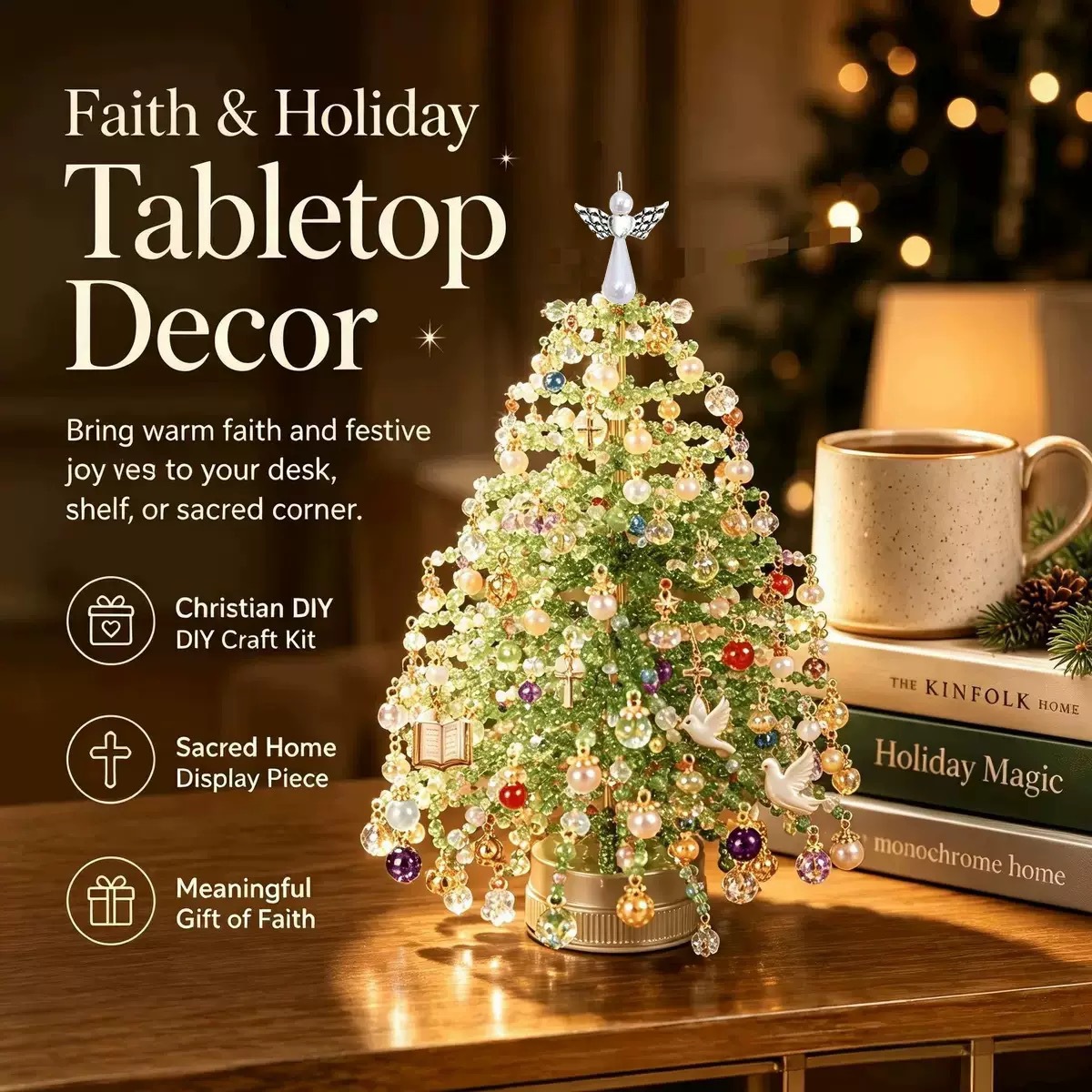 Crafting Resin - Multi-thema DIY kralenboom knutselset ornament, beginnersvriendelijk,
