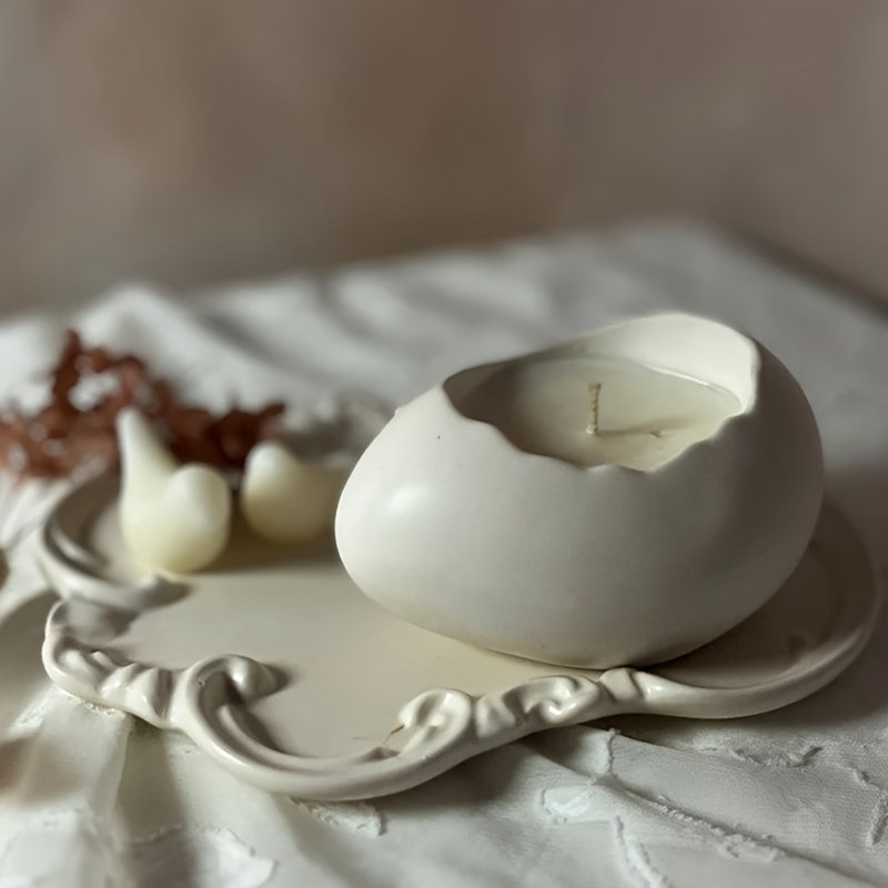 Resin Craft Ideas - Hars-siliconenmal, 1 stuk ovale gipsmal, DIY-eierschaal-opbergdoosmal,