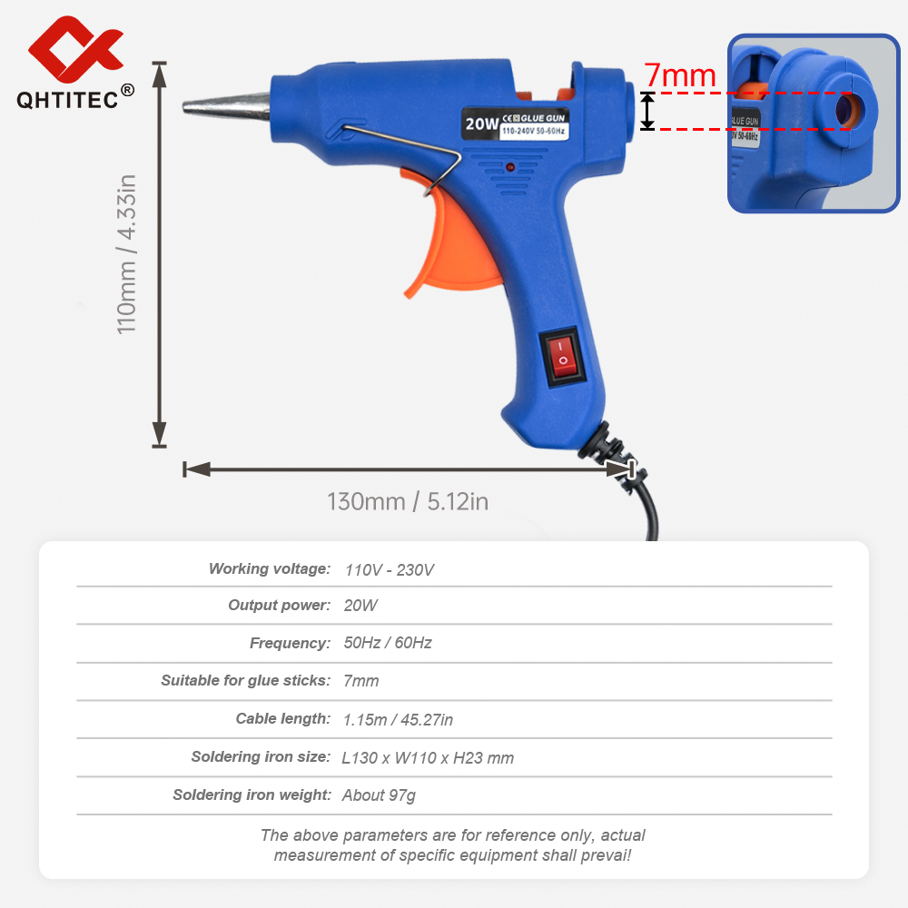 Jcd 20W Smeltlijmpistool Met 7 - Heat Gun Small recensie en prijs