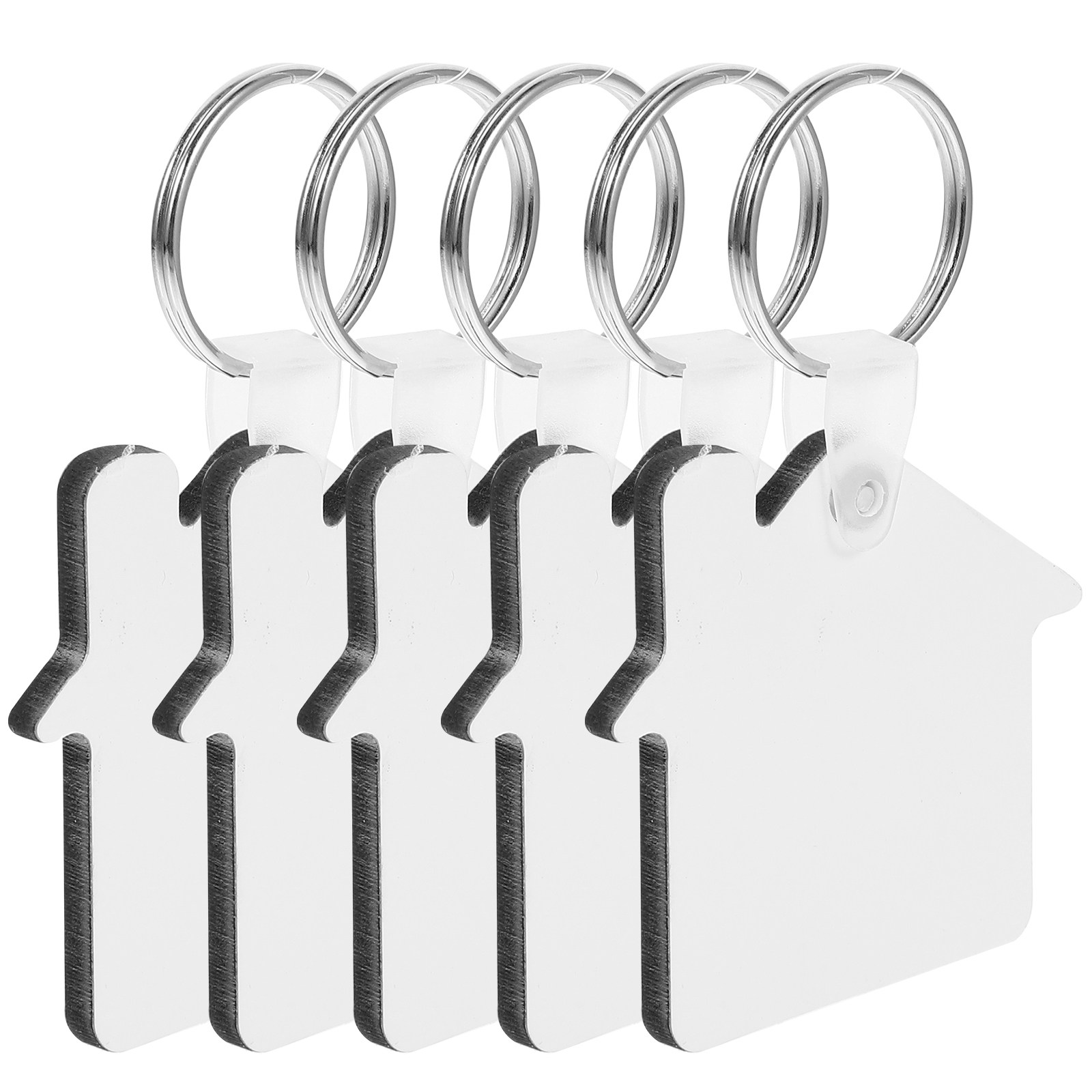 5 stuks blanco sleutelhangers  - Wood Ring Blank recensie en prijs